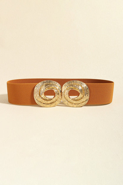 Zinc Alloy Belt Caramel One Size Easy Apparels