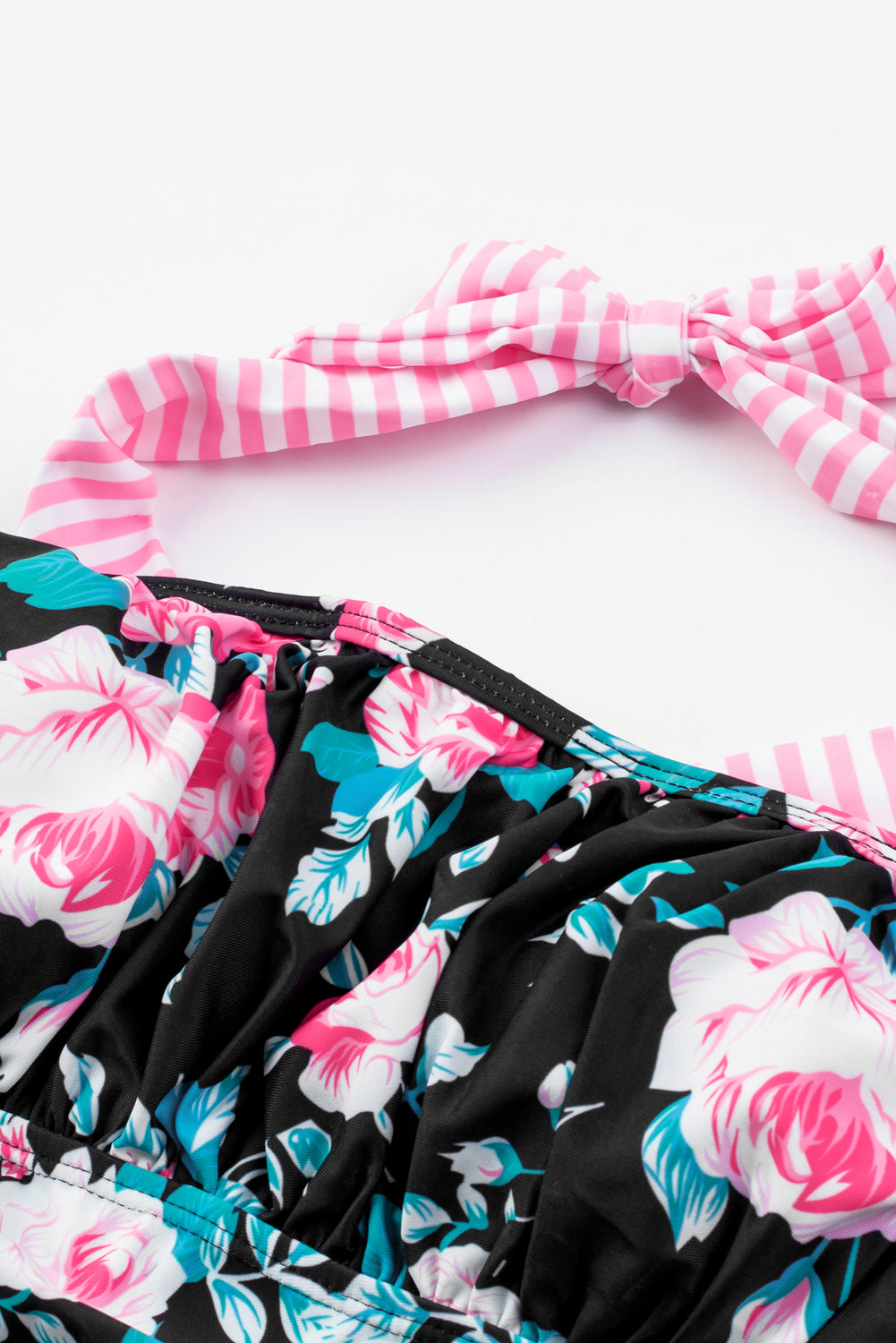 Mixed Print Tie-Back Two-Piece Swimsuit Easy Apparels