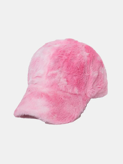 Fuzzy Acrylic Baseball Cap Fuchsia Pink One Size Easy Apparels