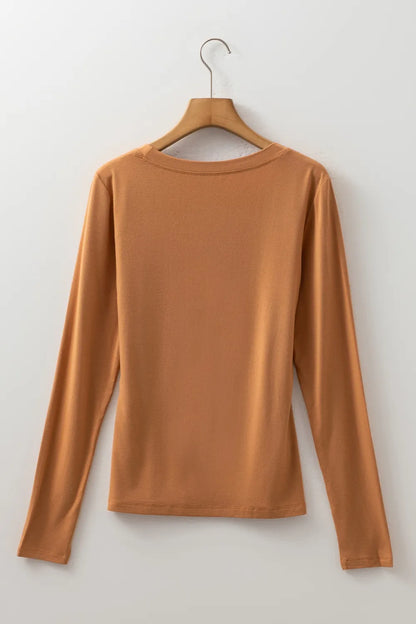 Trendsi Long Sleeve Crop T-Shirt
