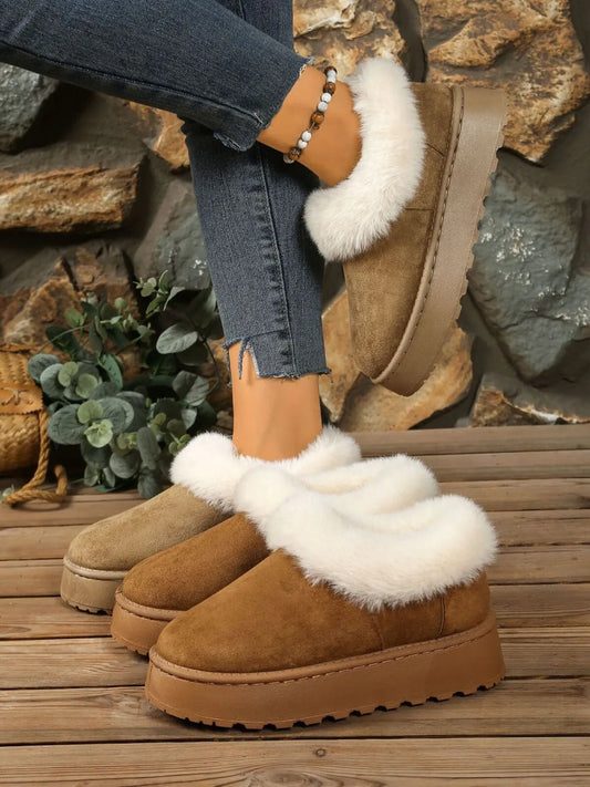 Round Toe Platform Boots Easy Apparels
