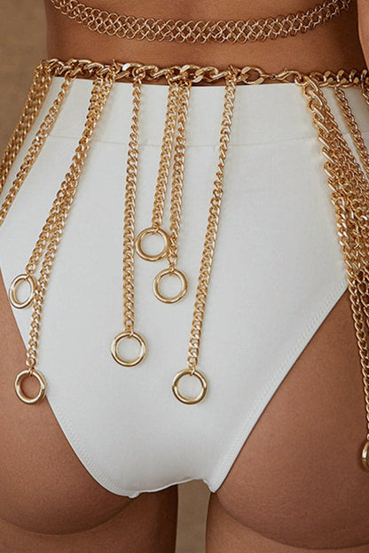 Fringe Chain Alloy Belt Easy Apparels