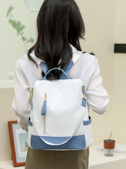 Color Block Convertible Backpack Bag Easy Apparels