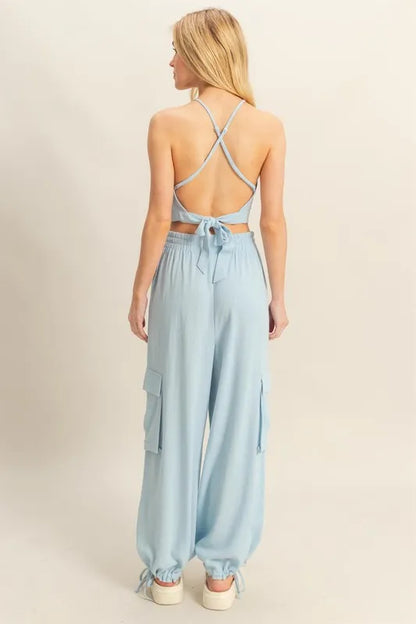 HYFVE Crop Top and Cargo Pants Set Easy Apparels