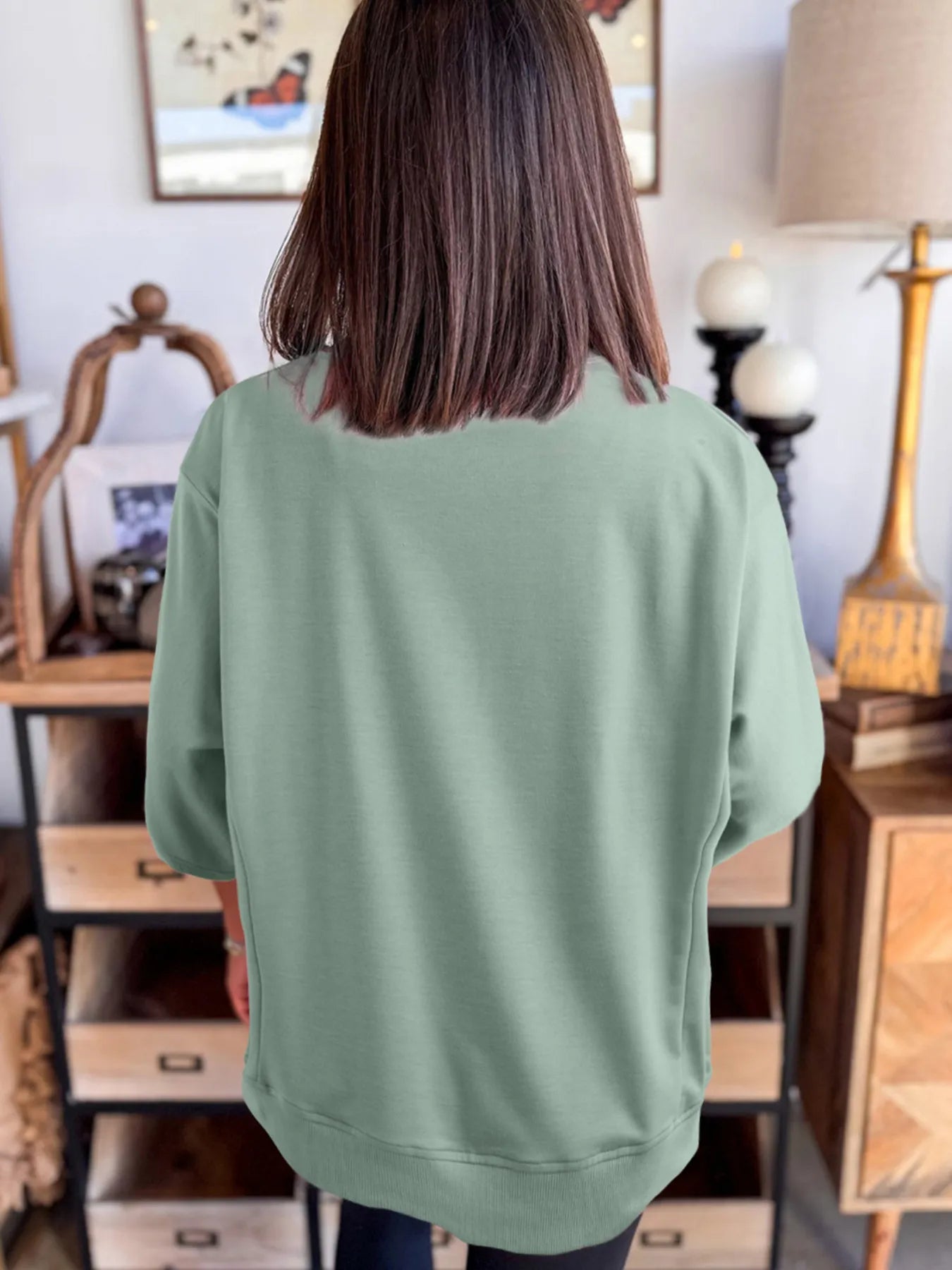 Trendsi Round Neck Oversized T-Shirt