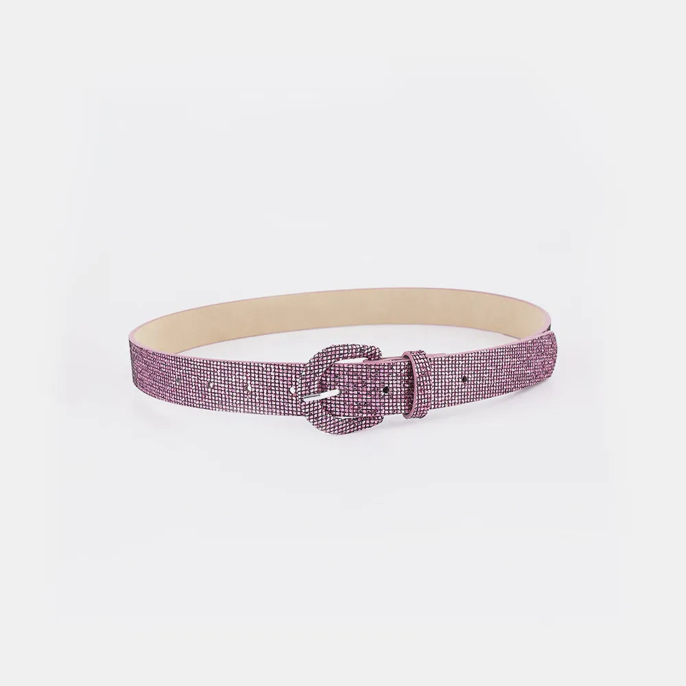 Sequin PU Leather Belt Easy Apparels