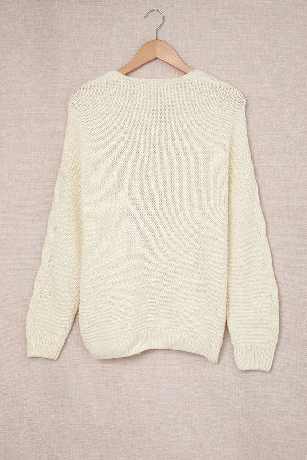 Cable-Knit Open Front Cardigan Easy Apparels