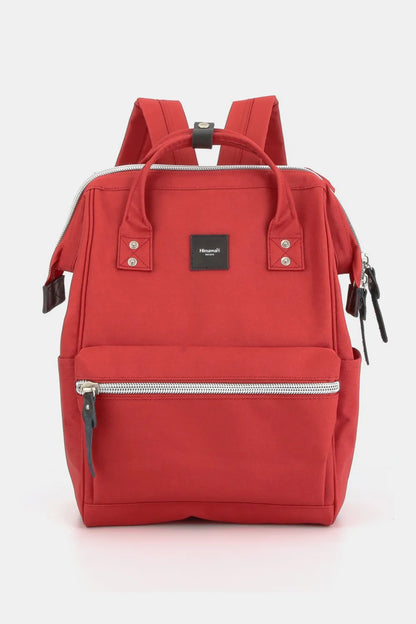Himawari Water Resistant Canvas Backpack Bag with Side Pockets Red One Size Easy Apparels