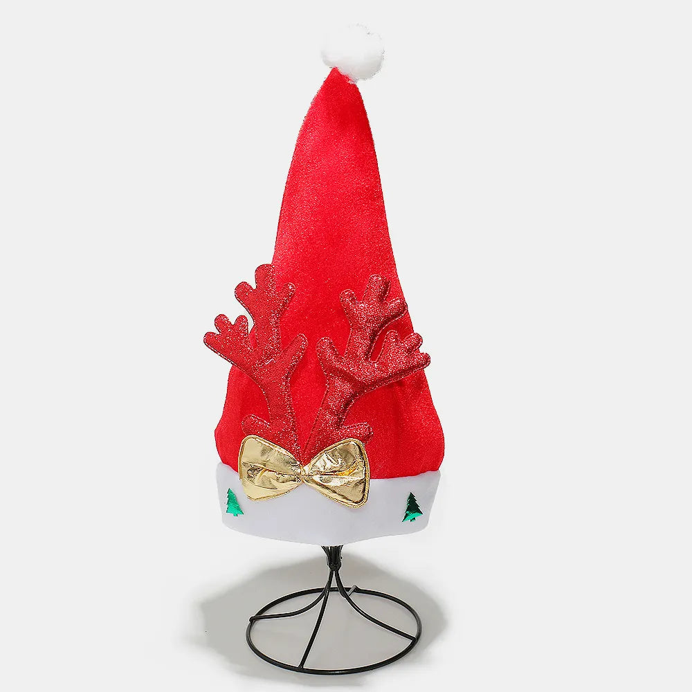 2 Piece Antler Christmas Hat with pompom Easy Apparels