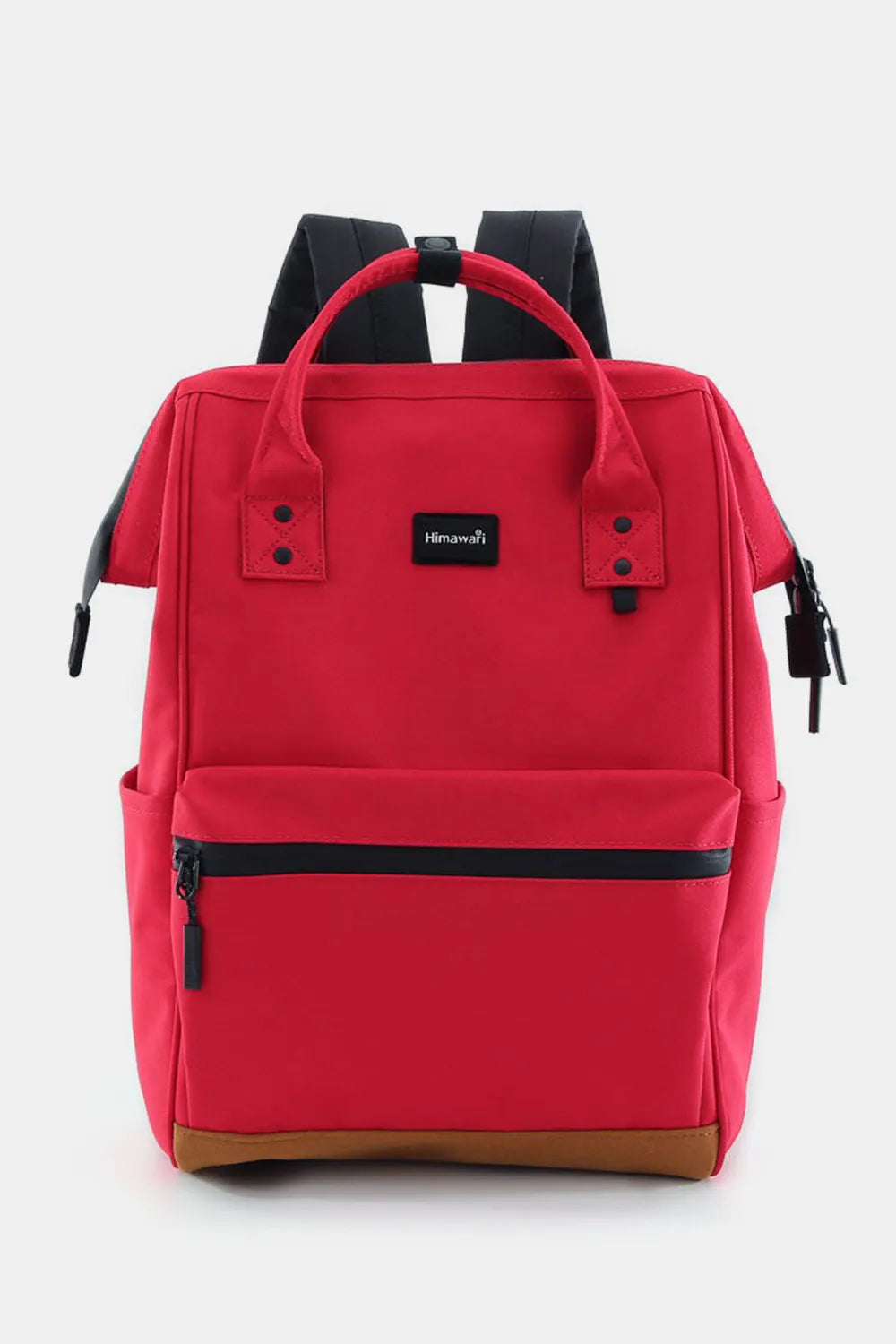 Himawari Waterproof Canvas Travel Backpack Bag with USB Port Red One Size Easy Apparels
