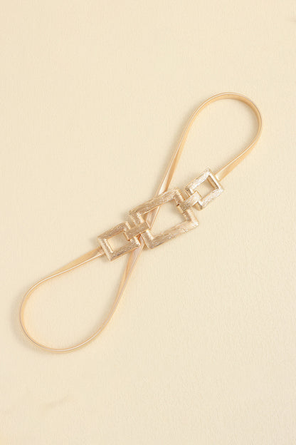 Square Shape Zinc Alloy Buckle Iron Belt Easy Apparels