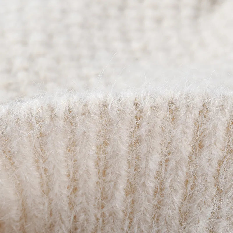 Thermal Bow Knit Hat with Pompom Easy Apparels