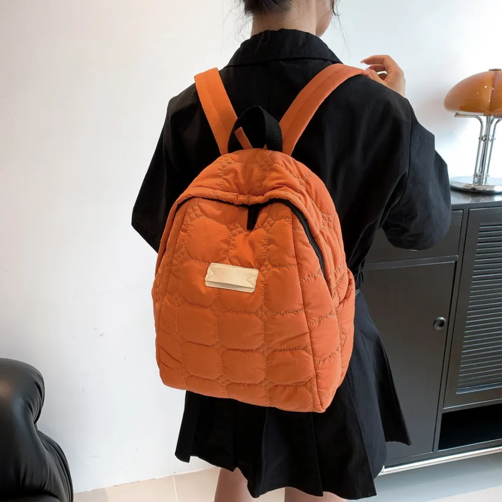 Quilted Polyester Backpack Bag Easy Apparels