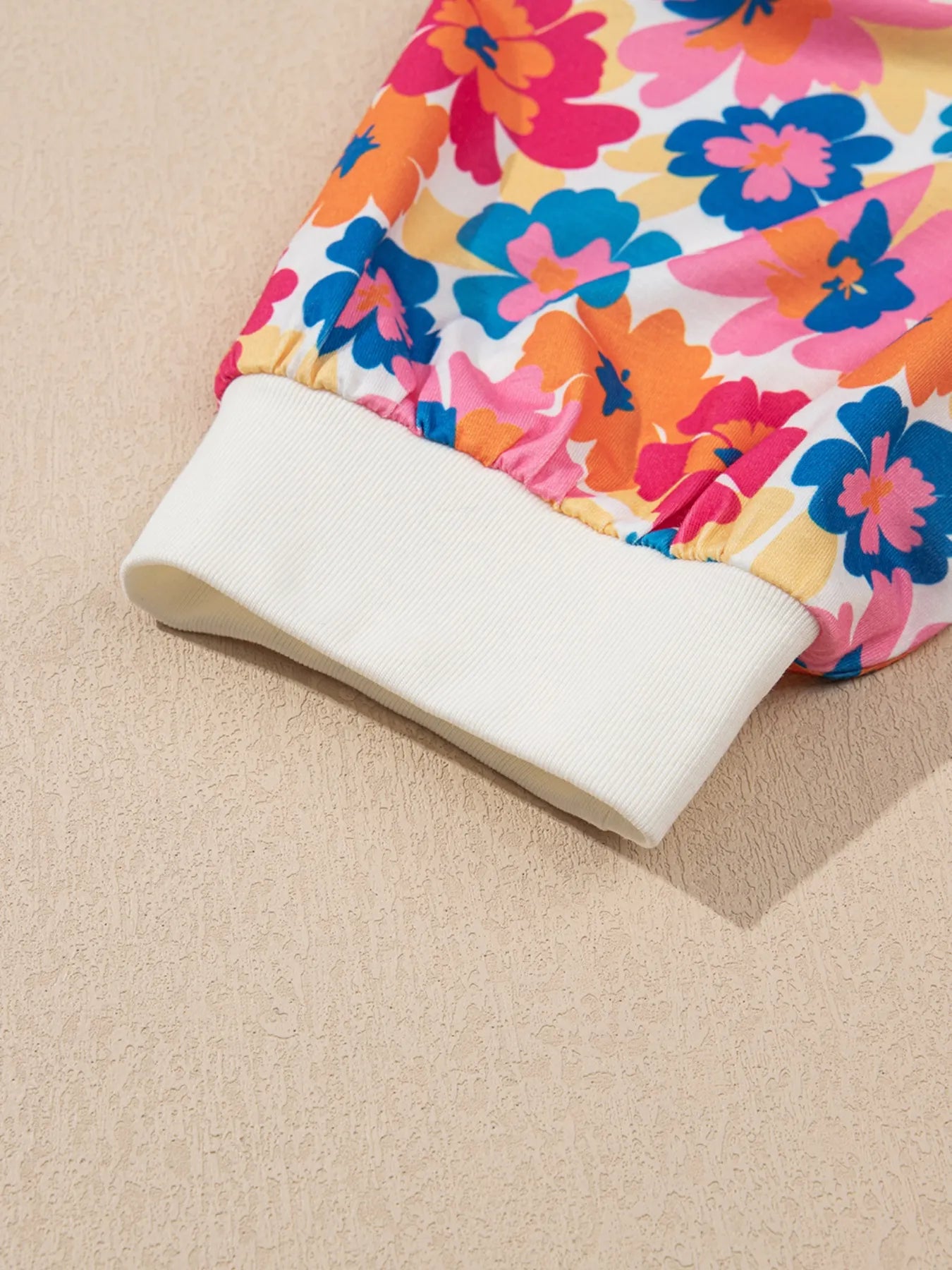 Trendsi Floral Puff Sleeve Round Neck T-Shirt