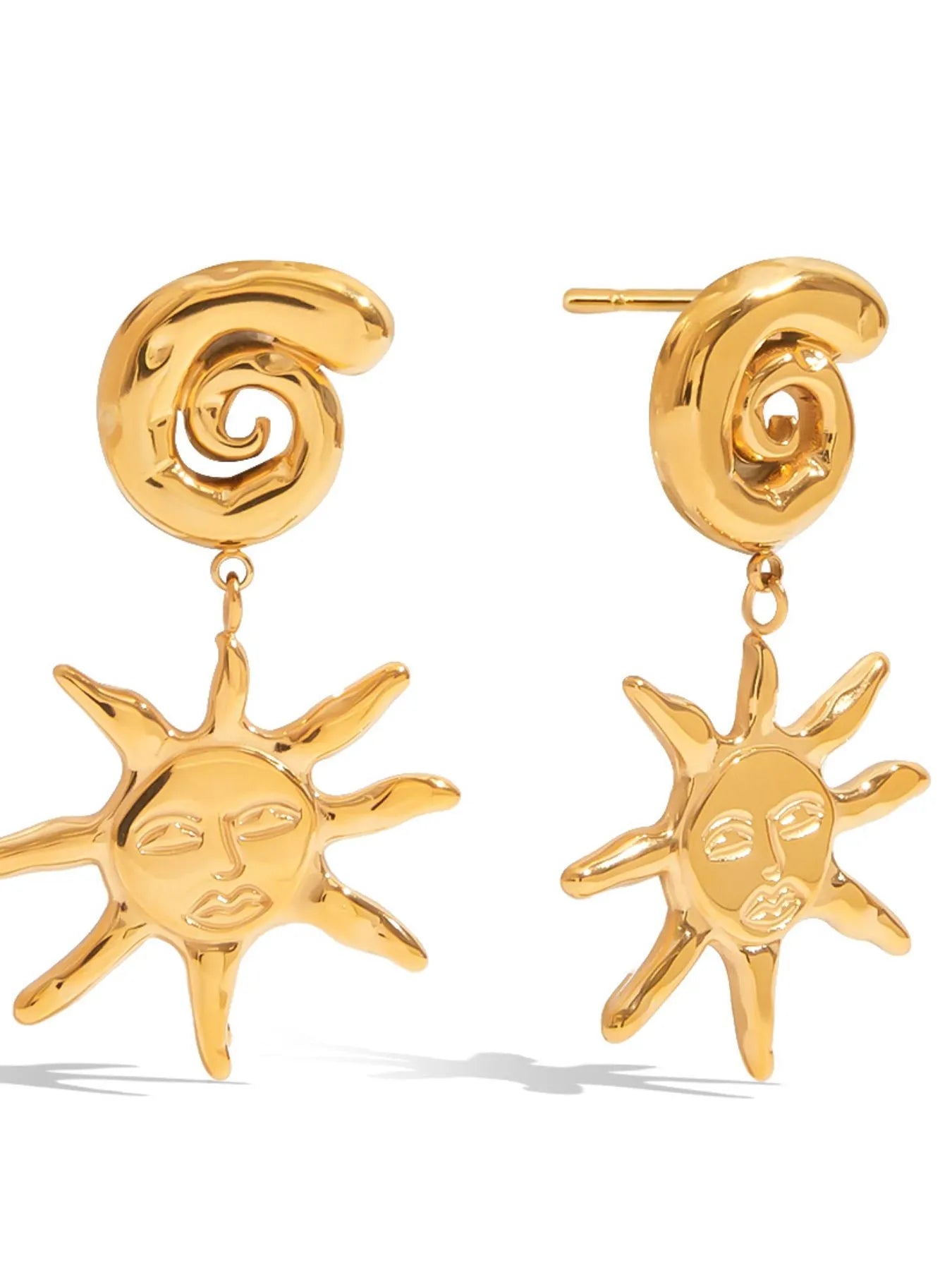 18K Gold-Plated Sun Drop Earrings Easy Apparels