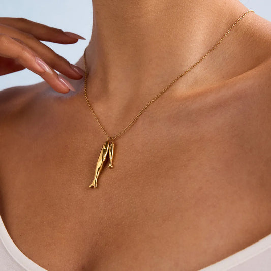 18K Gold-Plated Pendant Necklace Gold One Size Easy Apparels