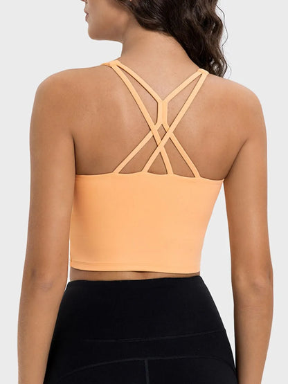 Millennia Crisscross Round Neck Active Tank Easy Apparels