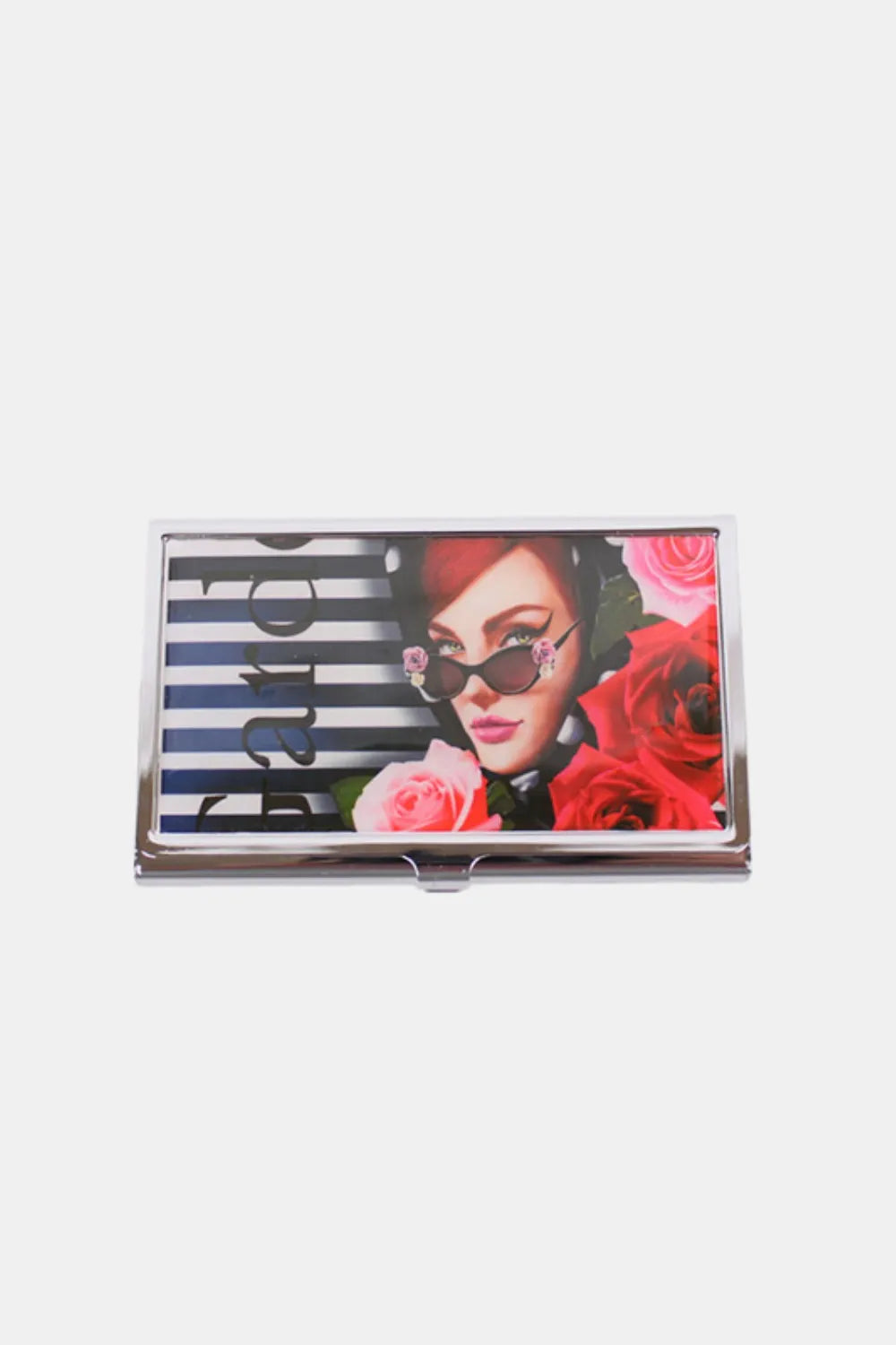 Nicole Lee USA Printed Business Card Case Lady In Red One Size Easy Apparels