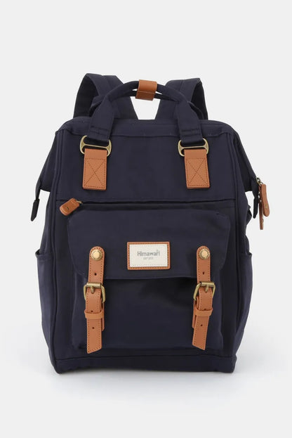 Himawari Waterproof Nylon Backpack Bag with Handles Navy One Size Easy Apparels