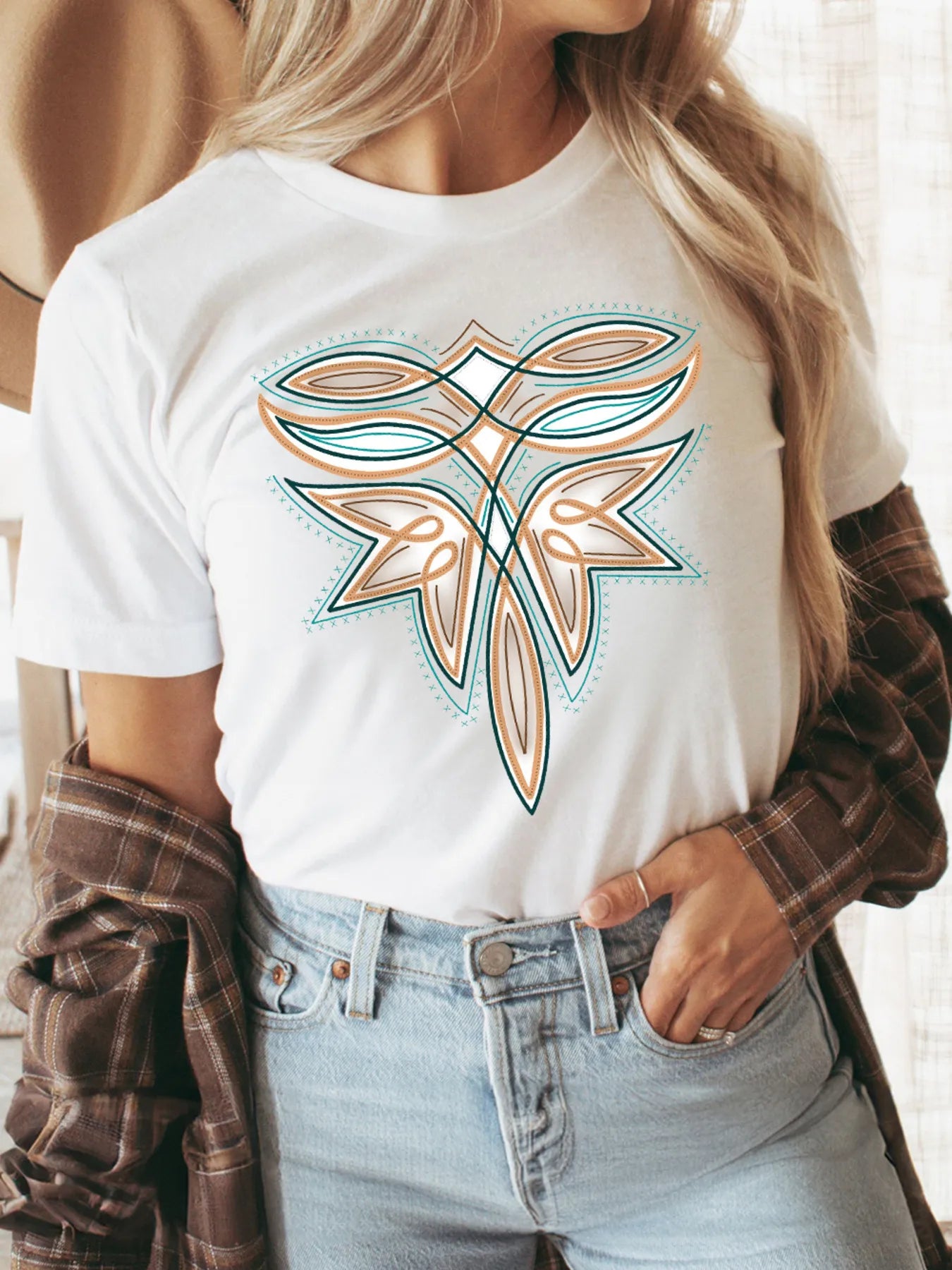 Trendsi Graphic Round Neck Short Sleeve T-Shirt