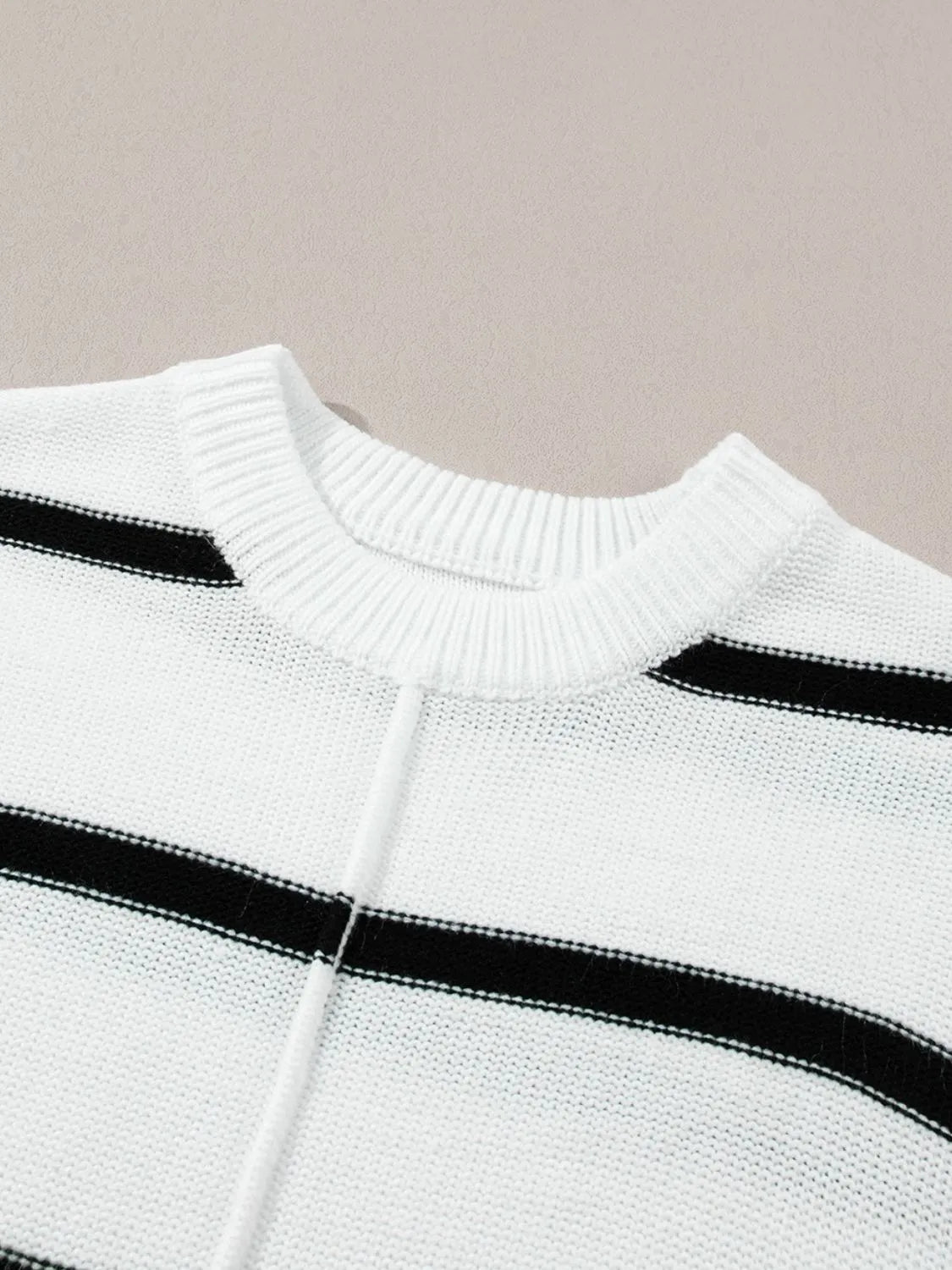 Trendsi Striped Batwing Sleeve Knit Top