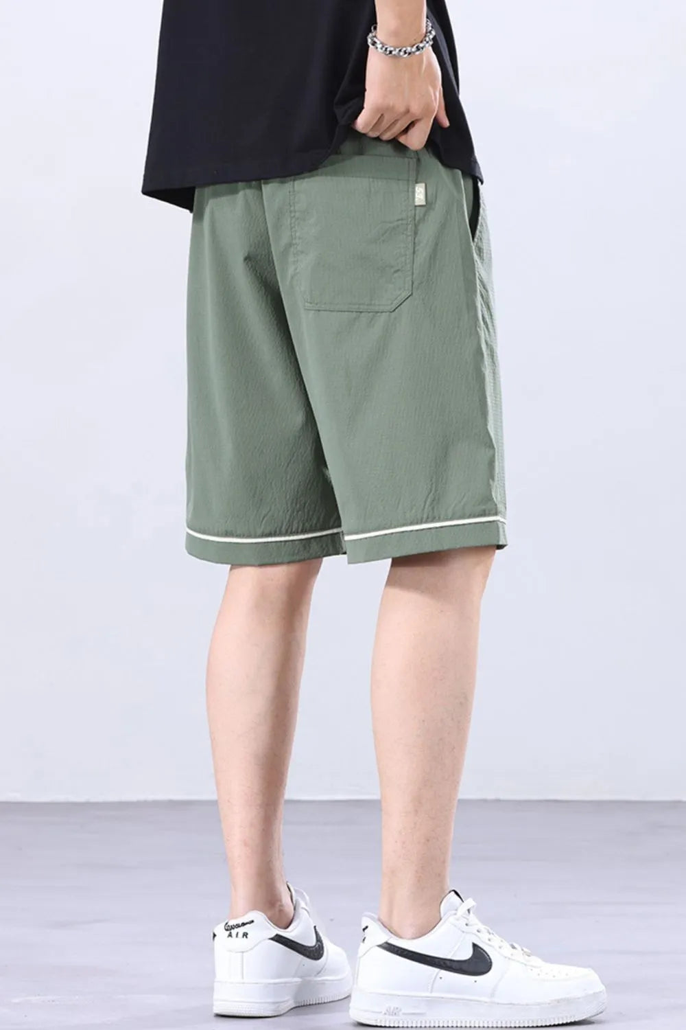 Men's Plus Size Relaxed Fit Drawstring Shorts with Contrast Trim Easy Apparels