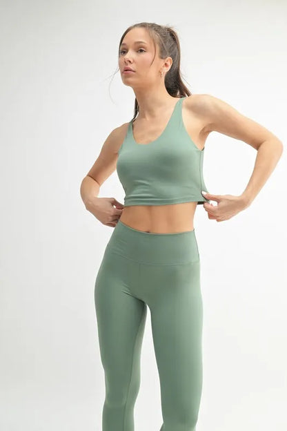 MONO B Venice Cloud Light U-back Active Tank MOSS Easy Apparels