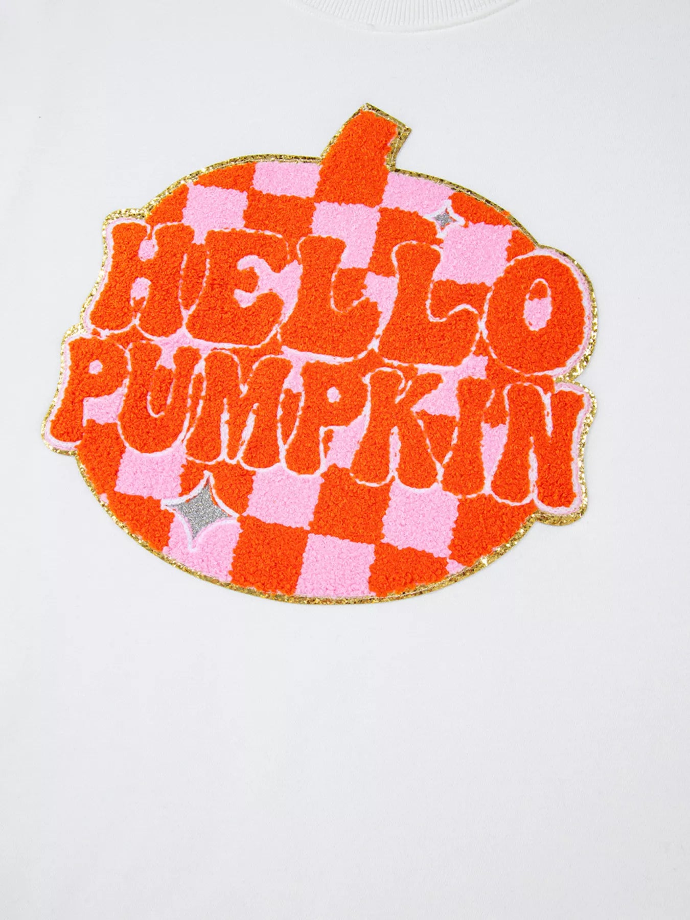 Halloween Pumpkin Patched Pattern Long Sleeve Sweatshirt Easy Apparels
