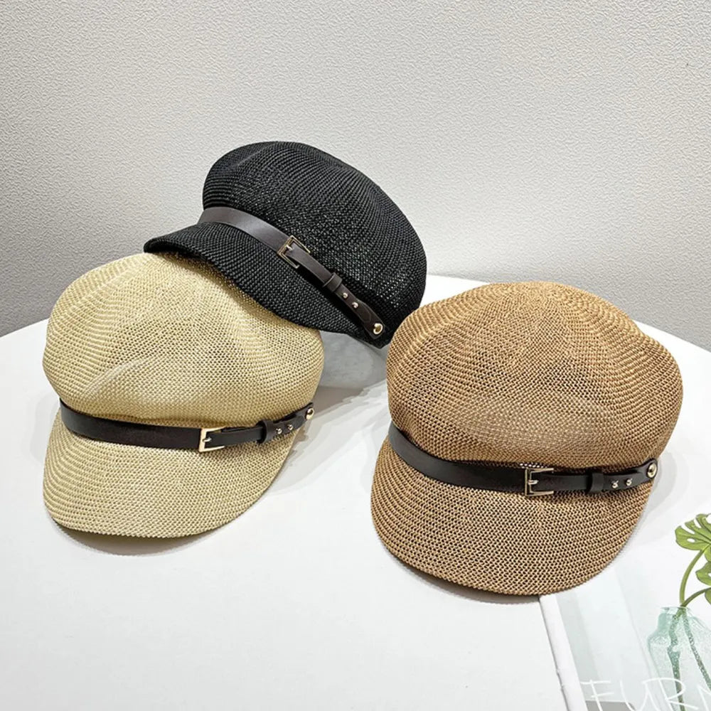 Straw Woven Buckle Hat Easy Apparels