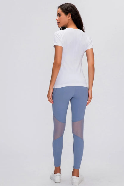 Millennia Round Neck Short Sleeve Active T-Shirt Easy Apparels
