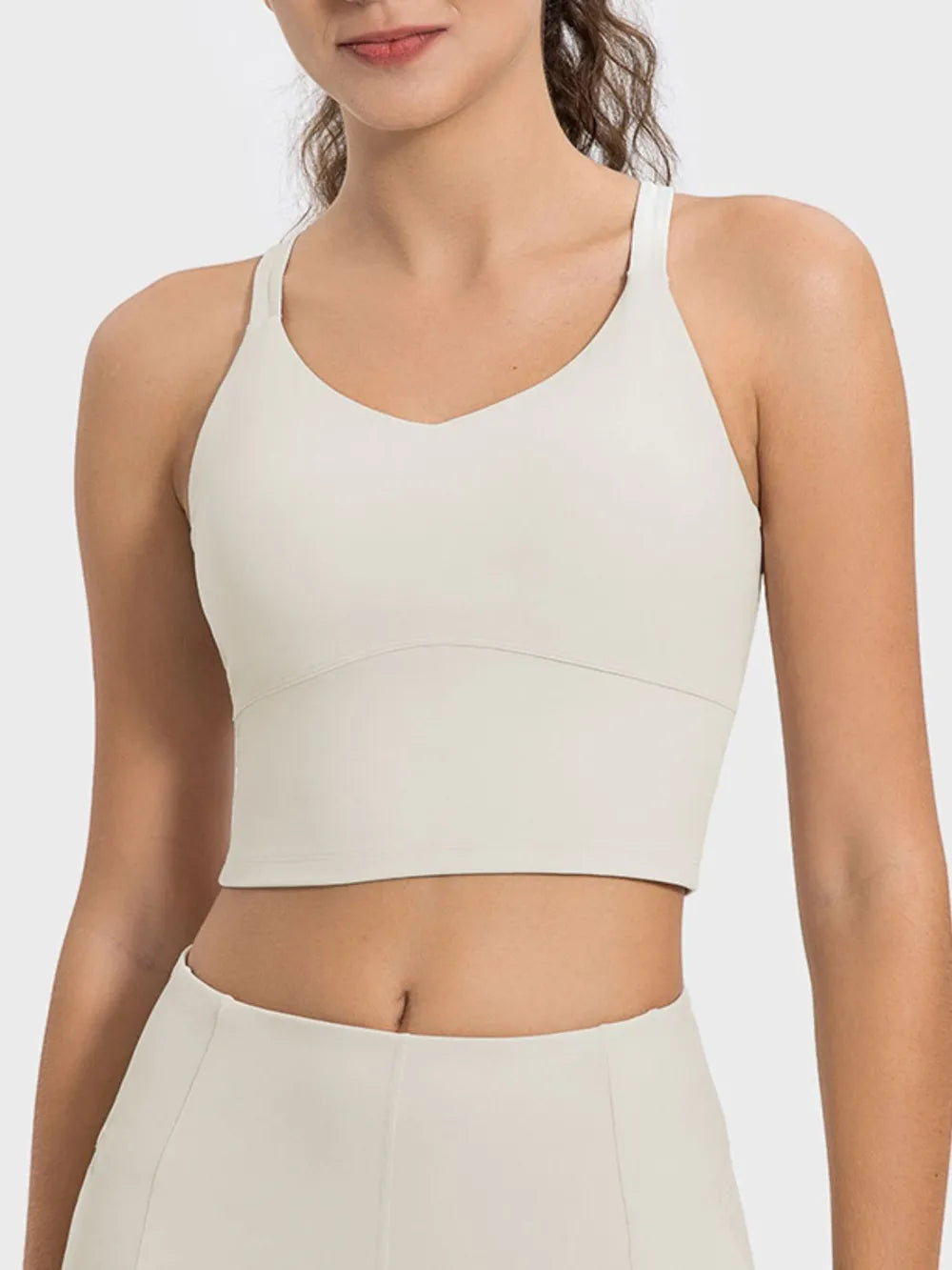 Millennia Crisscross Round Neck Active Tank Easy Apparels