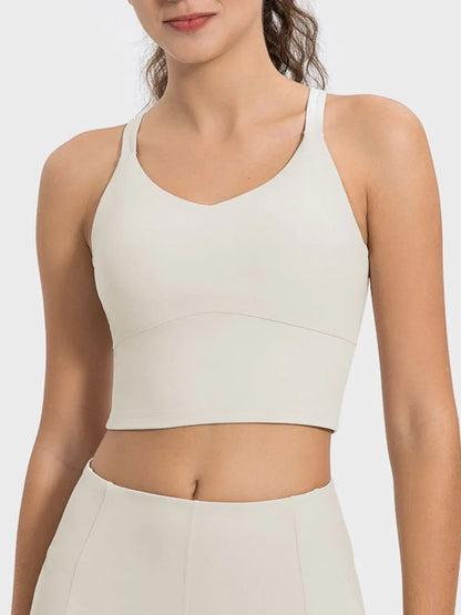 Millennia Crisscross Round Neck Active Tank Easy Apparels