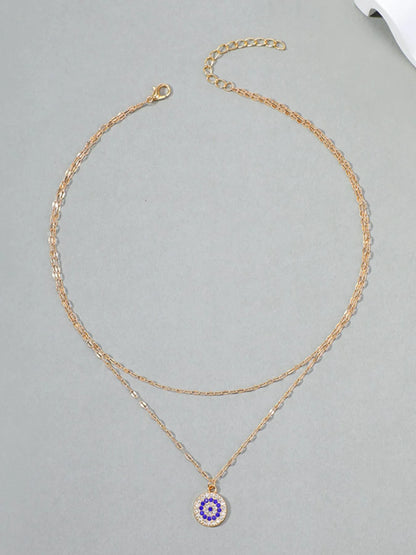 18K Gold-Plated Inlaid Zircon Layered Necklace Easy Apparels