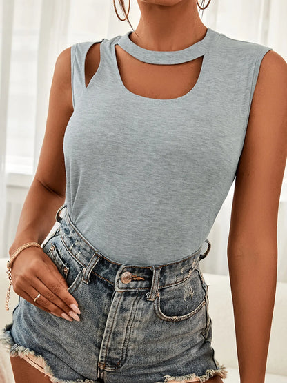 Trendsi Cutout Sleeveless Tank Top