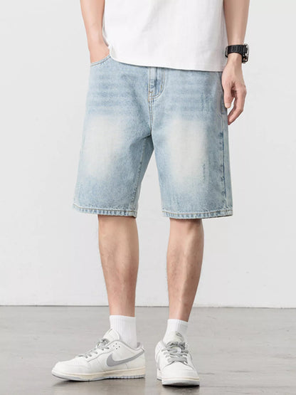 Men's Washed Relaxed Fit Denim Shorts Easy Apparels