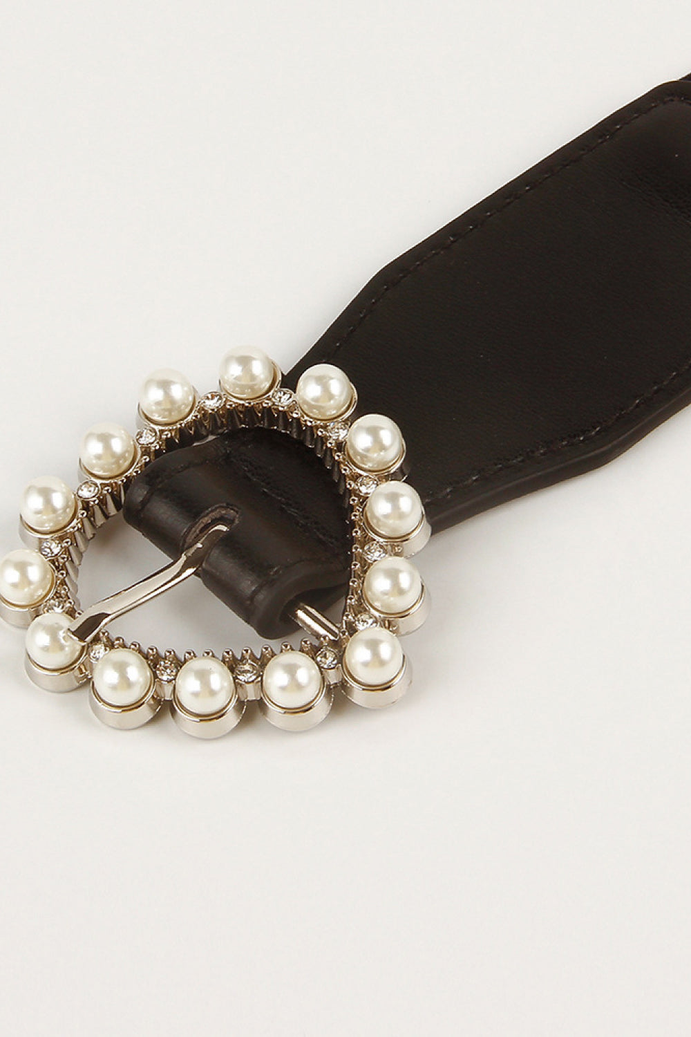 Pearl Heart Buckle Elastic Belt Easy Apparels