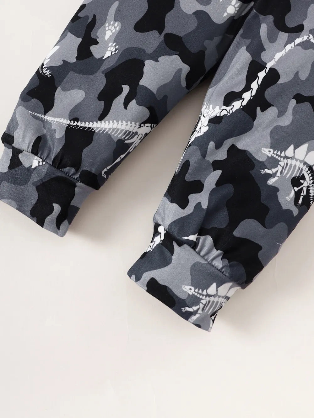 Children's Striped Hooded Bodysuit and Camouflage Pants Set Easy Apparels