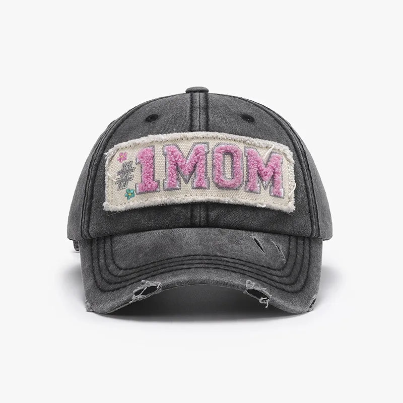 Letter Adjustable Cotton Baseball Cap One Size Easy Apparels