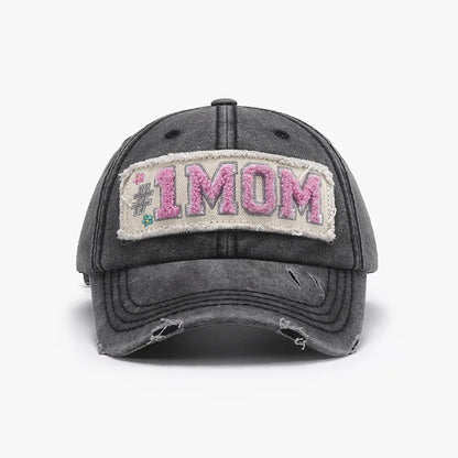 Letter Adjustable Cotton Baseball Cap One Size Easy Apparels
