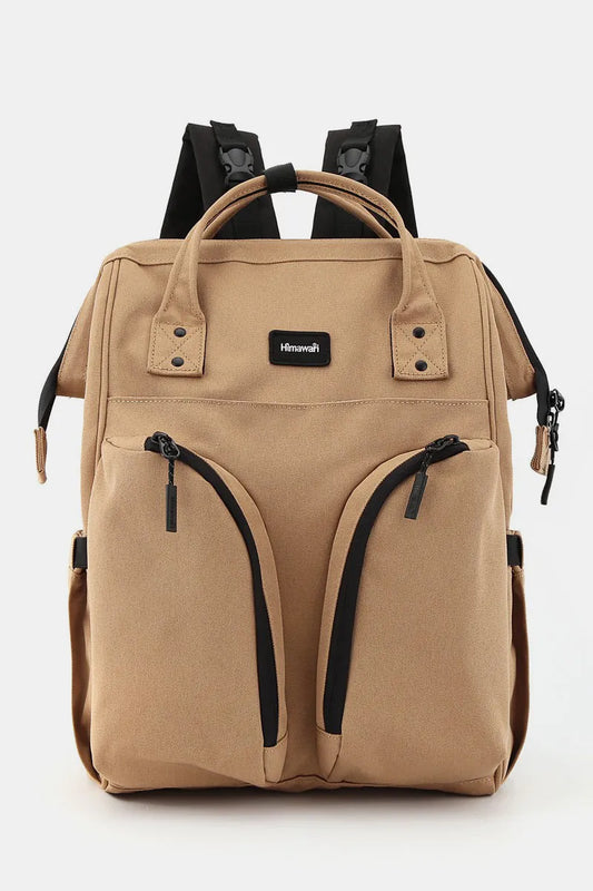 Himawari Waterproof Backpack Bag with Multilayer Pockets Camel One Size Easy Apparels