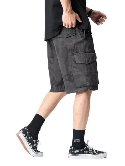 Men's Full Size Drawstring Cargo Shorts Plus Size Easy Apparels