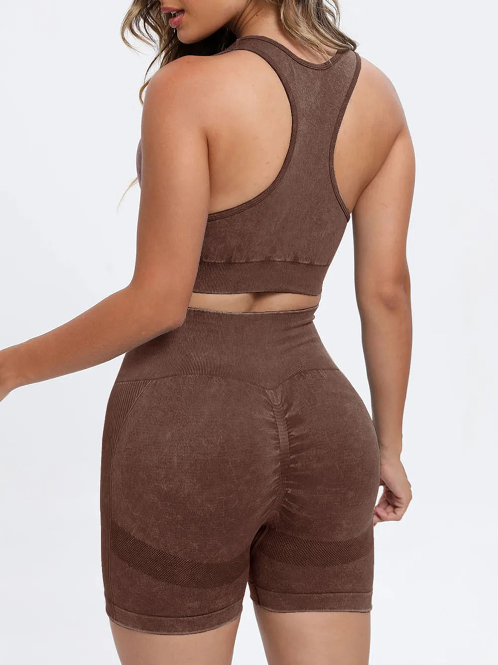 Scoop Neck Wide Strap Top and Shorts Active Set Easy Apparels