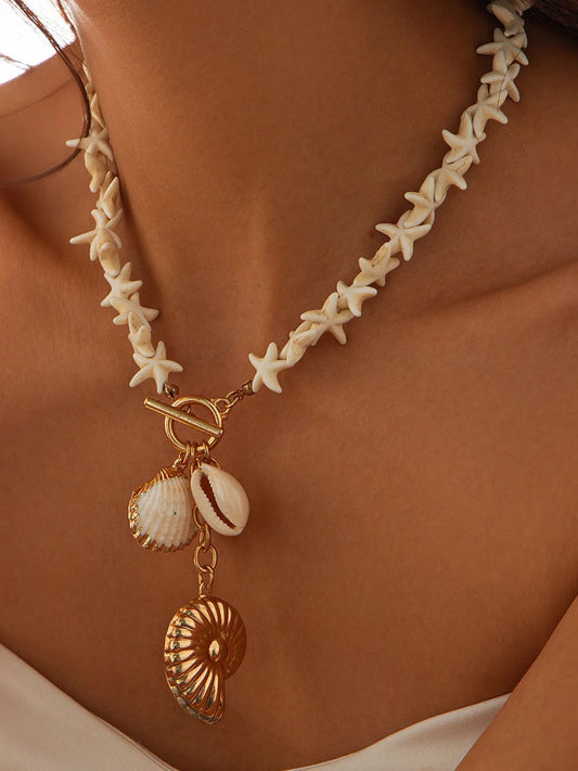 Starfish Shell Pendant Necklace Easy Apparels