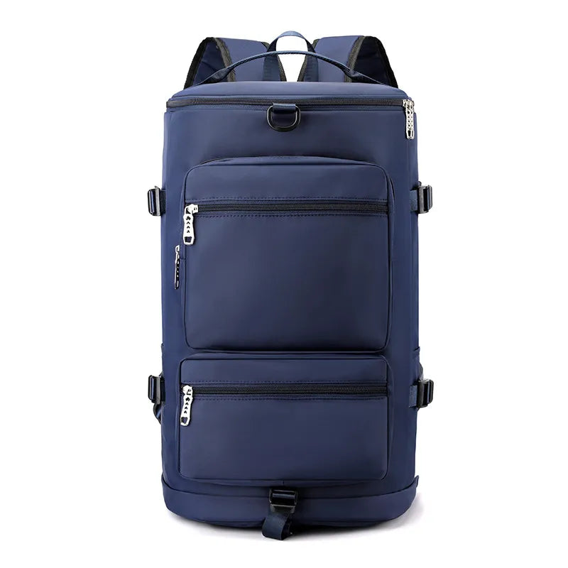 Multi Pocket Travel Backpack Bag Navy One Size Easy Apparels