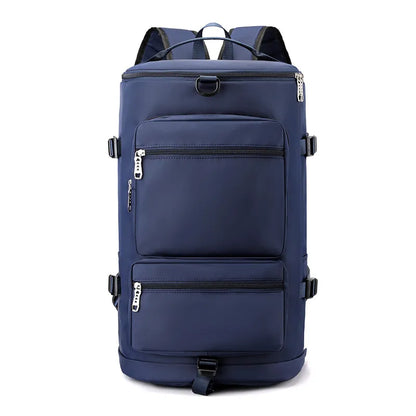 Multi Pocket Travel Backpack Bag Navy One Size Easy Apparels
