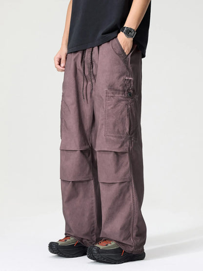 Men's Full Size Wide Leg Cargo Pants Plus Size Easy Apparels