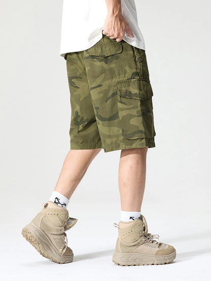 Men's Full Size Drawstring Cargo Shorts Plus Size Easy Apparels