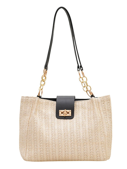 Woven Straw Shoulder Bag Easy Apparels
