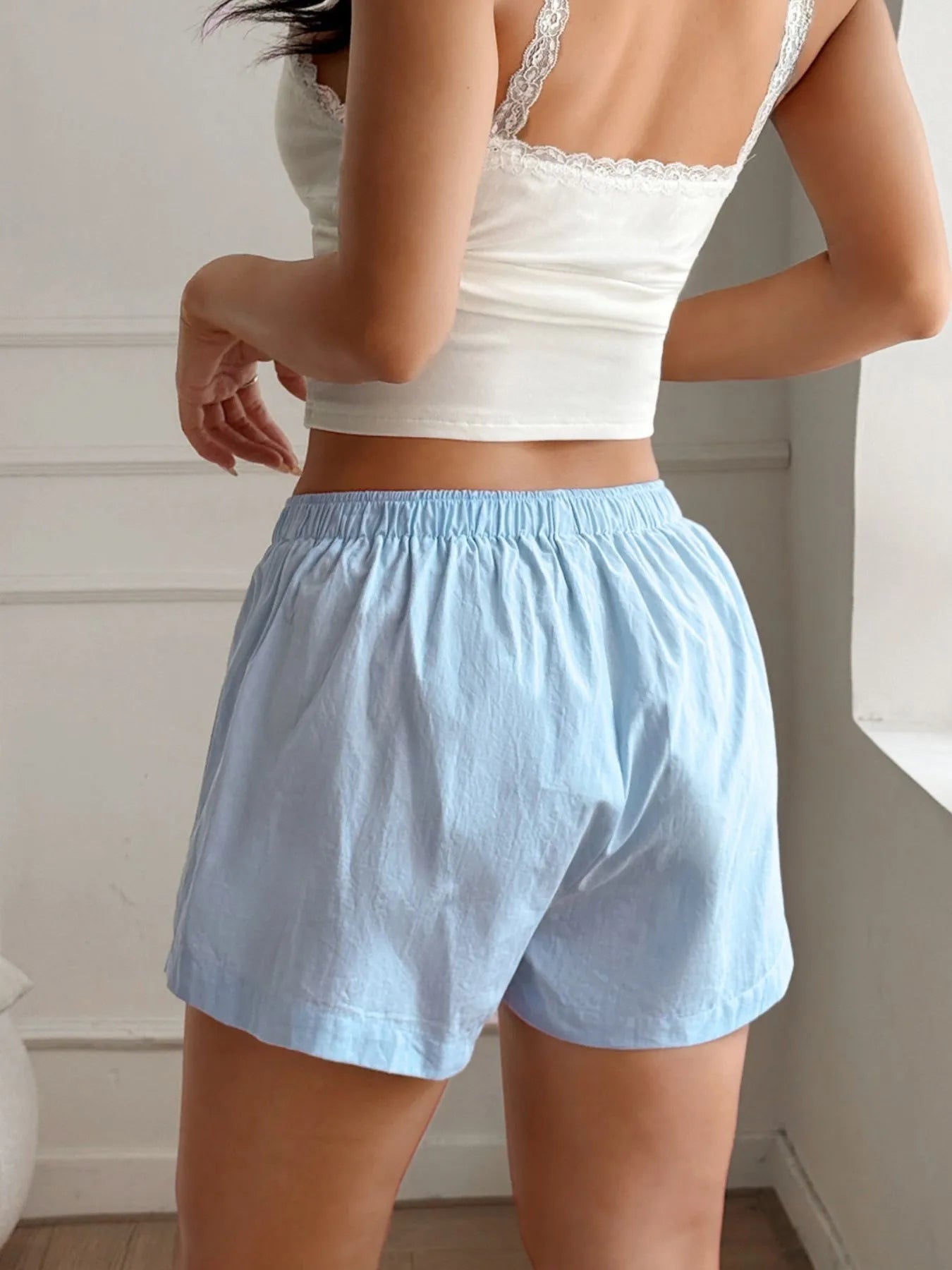 Relaxed Fit Elastic Waist Shorts Easy Apparels