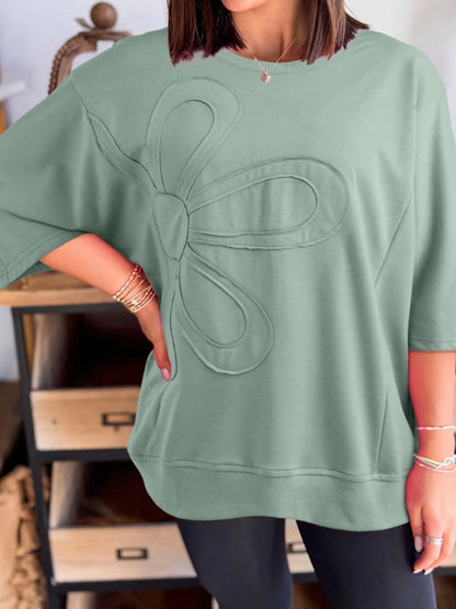 Trendsi Round Neck Oversized T-Shirt